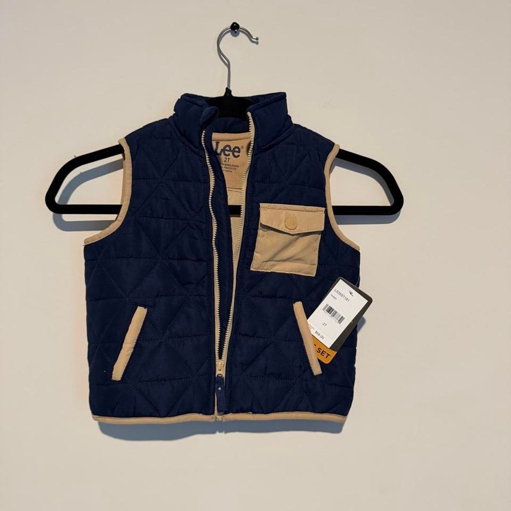 NWT‎ Lee Navy Quilted Vest Size 2T